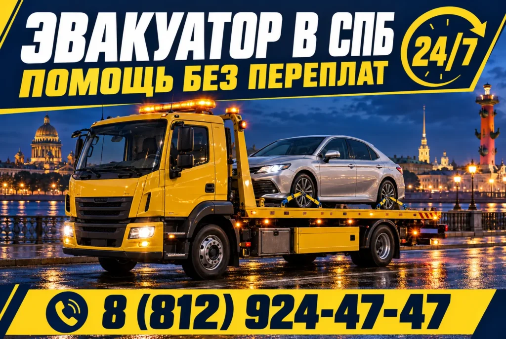 Эвакуатор в СПб дешево и быстро 24 часа: как вызвать помощь без переплат